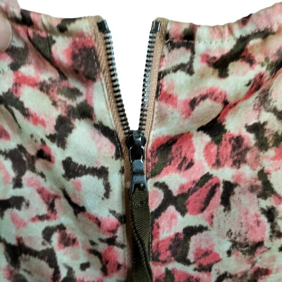 (941) LOFT Blush Pink Brown Patterns Sleeveless Top Size Medium - Picture 4 of 6